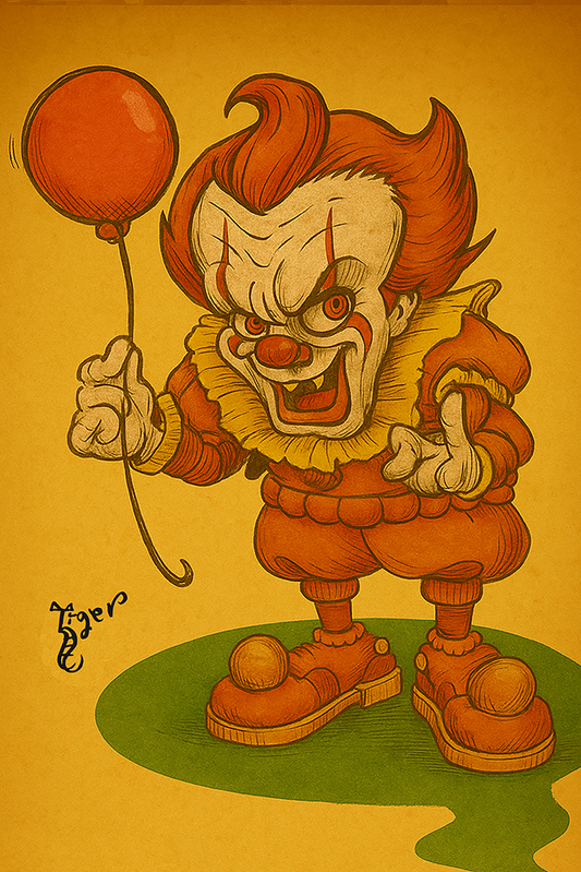 Art Print - H10 Pennywise Holdign Balloon - It Clown