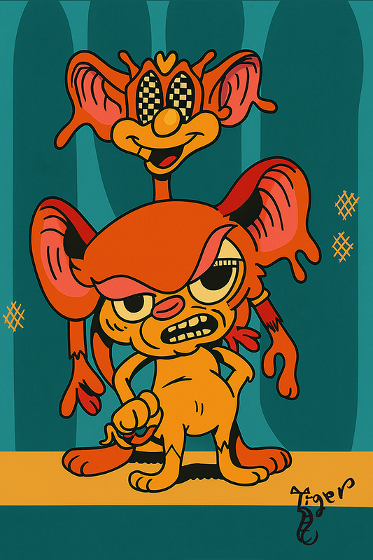 Art Print - H19 Creepy Ren and Stimpy Color - Marvel