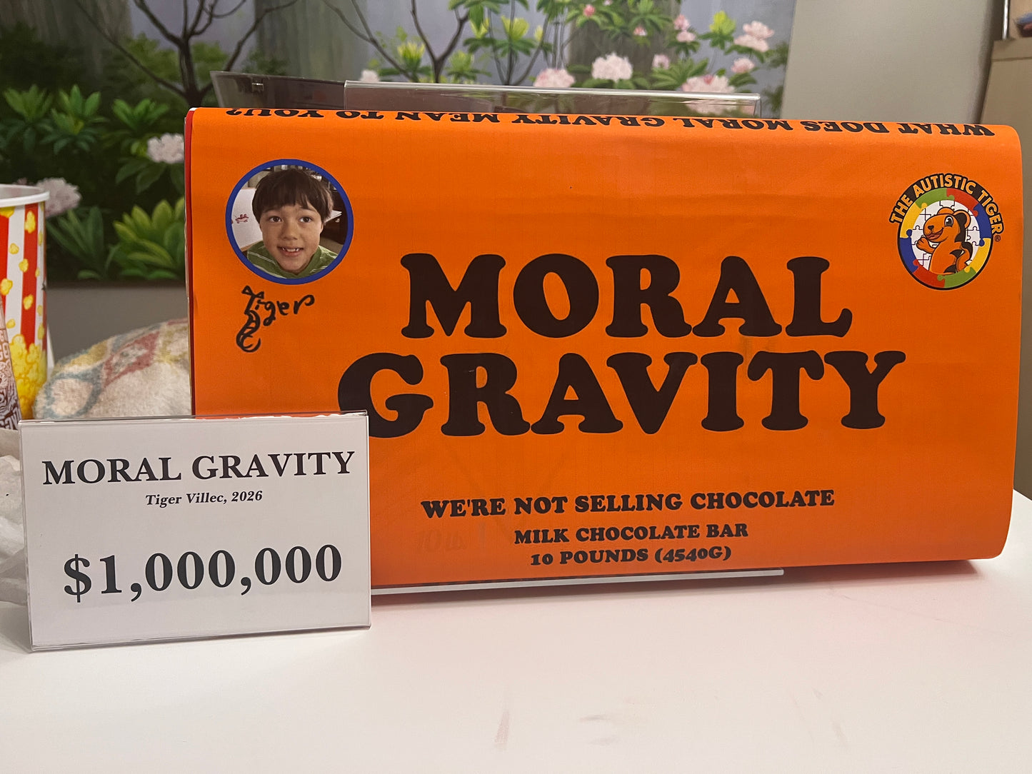 Moral Gravity - Conceptual Pop Art - 10 Pounds Milk Chocolate