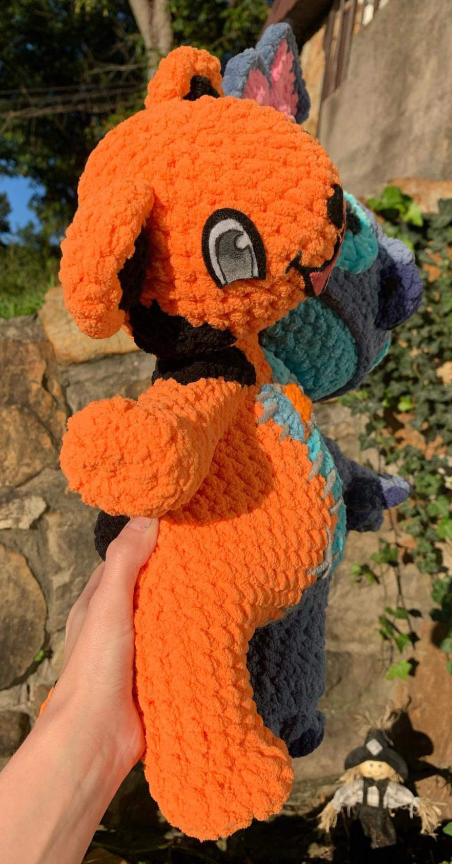 The Autistic Tiger (TAT) / Stitch Hand Crocheted 2-Headed Dead Doll Plushie