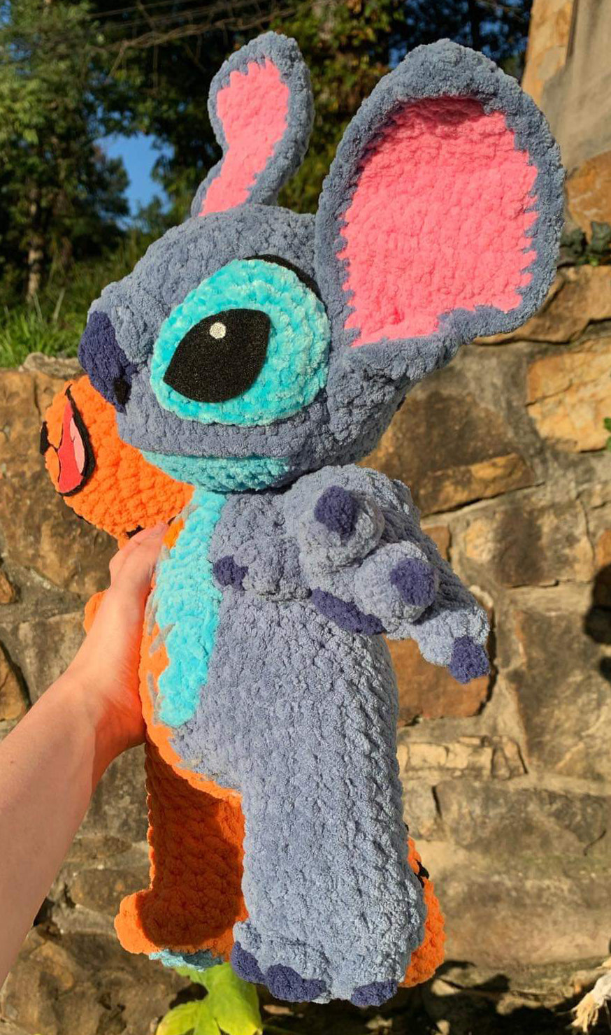 The Autistic Tiger (TAT) / Stitch Hand Crocheted 2-Headed Dead Doll Plushie