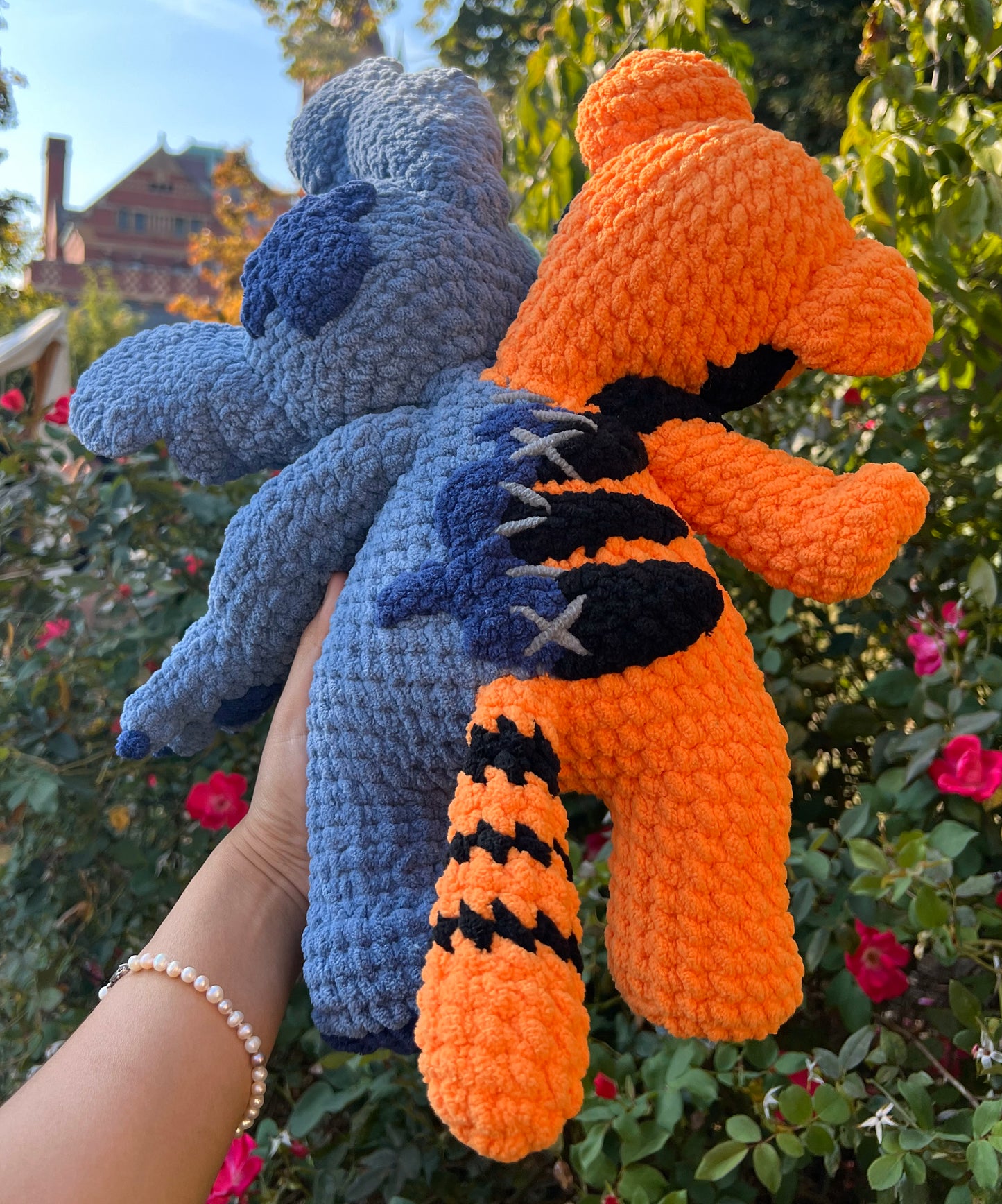 The Autistic Tiger (TAT) / Stitch Hand Crocheted 2-Headed Dead Doll Plushie