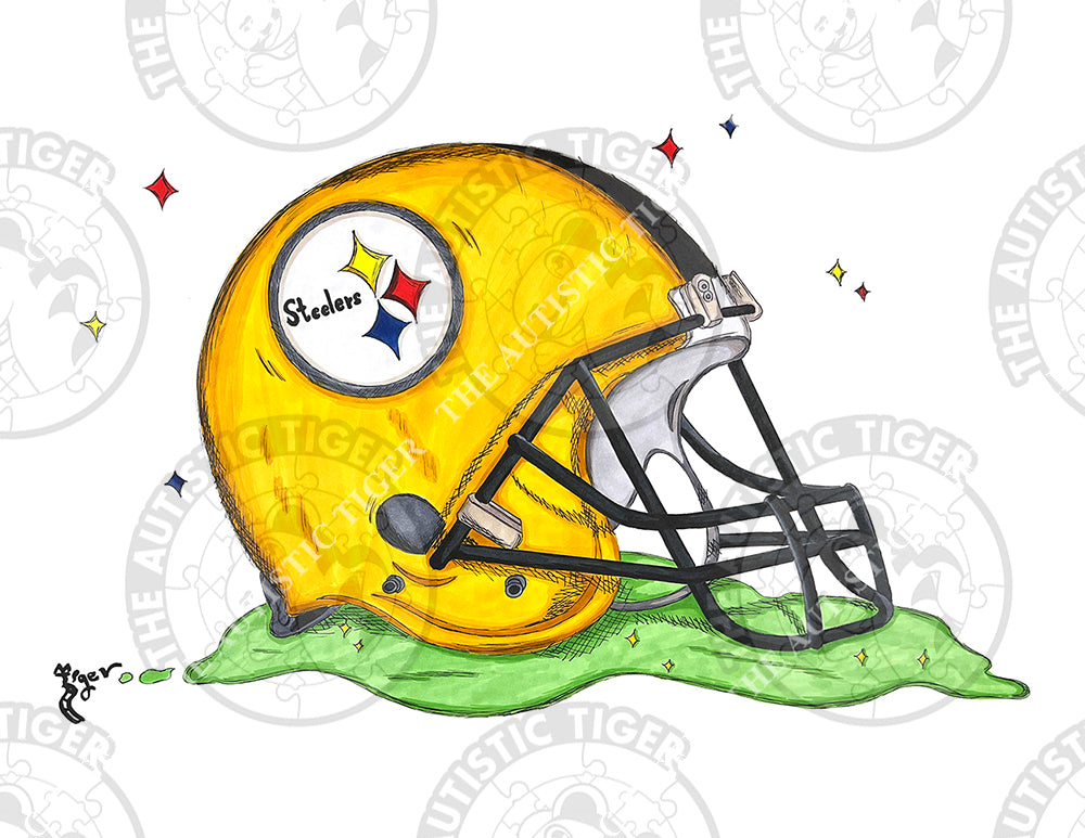 Art Print - M12 Pittsburgh Steelers Helmet - NFL