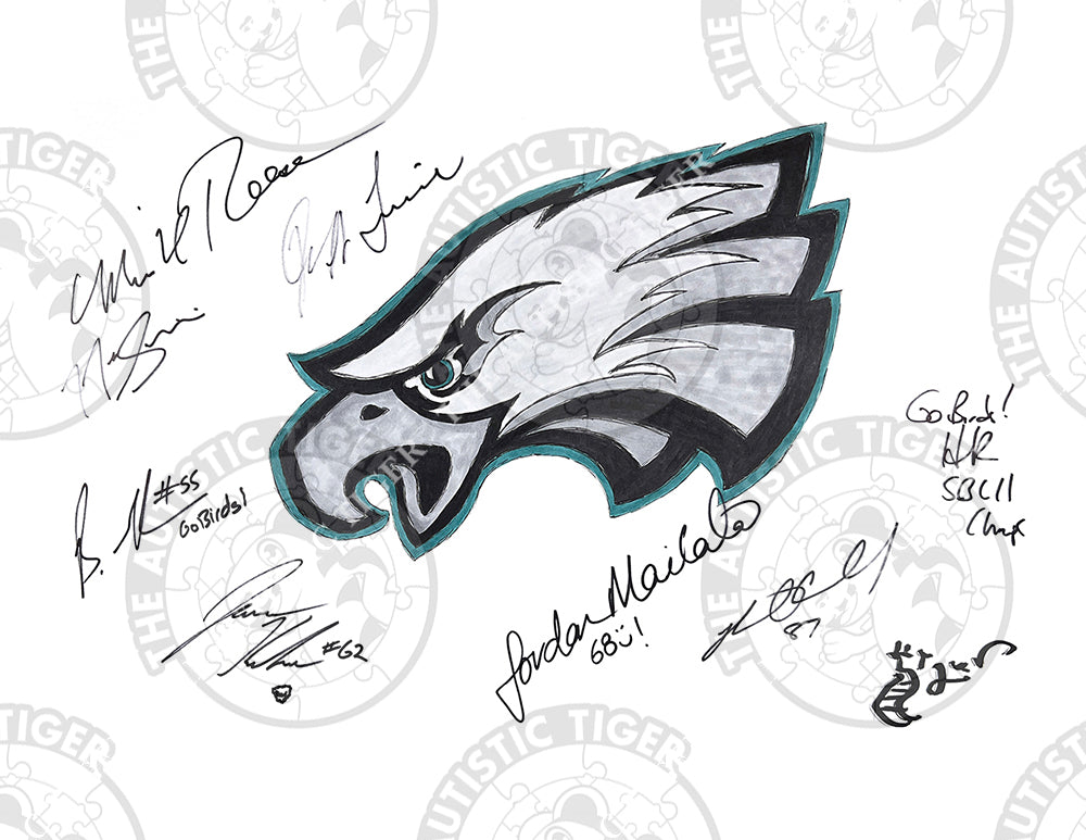 Art Print - M13 Philadelphia Eagles Logo SIGNED - NFL