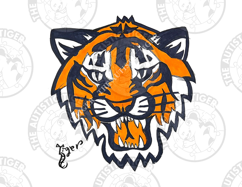 Art Print - M14 Detroit Tigers Logo - MLB