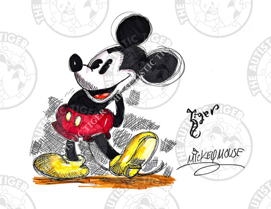 Art Print - MM10 Classic Mickey SIGNED - Disney Fab 5