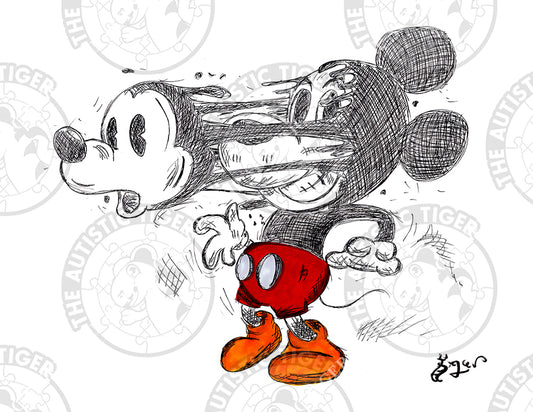 Art Print - MM1 Mickey Face Off Color - Disney Fab 5