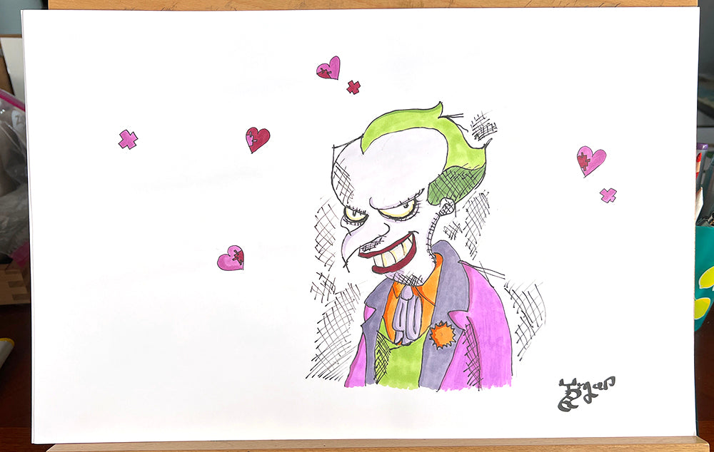 Mr. Burns Joker - 11x17 Character Drawing