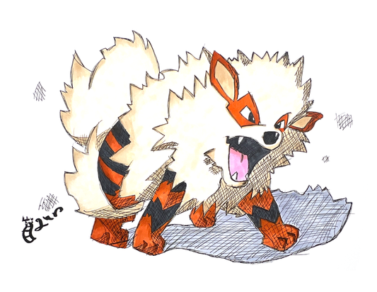Art Print - N12 Arcanine - Pokemon
