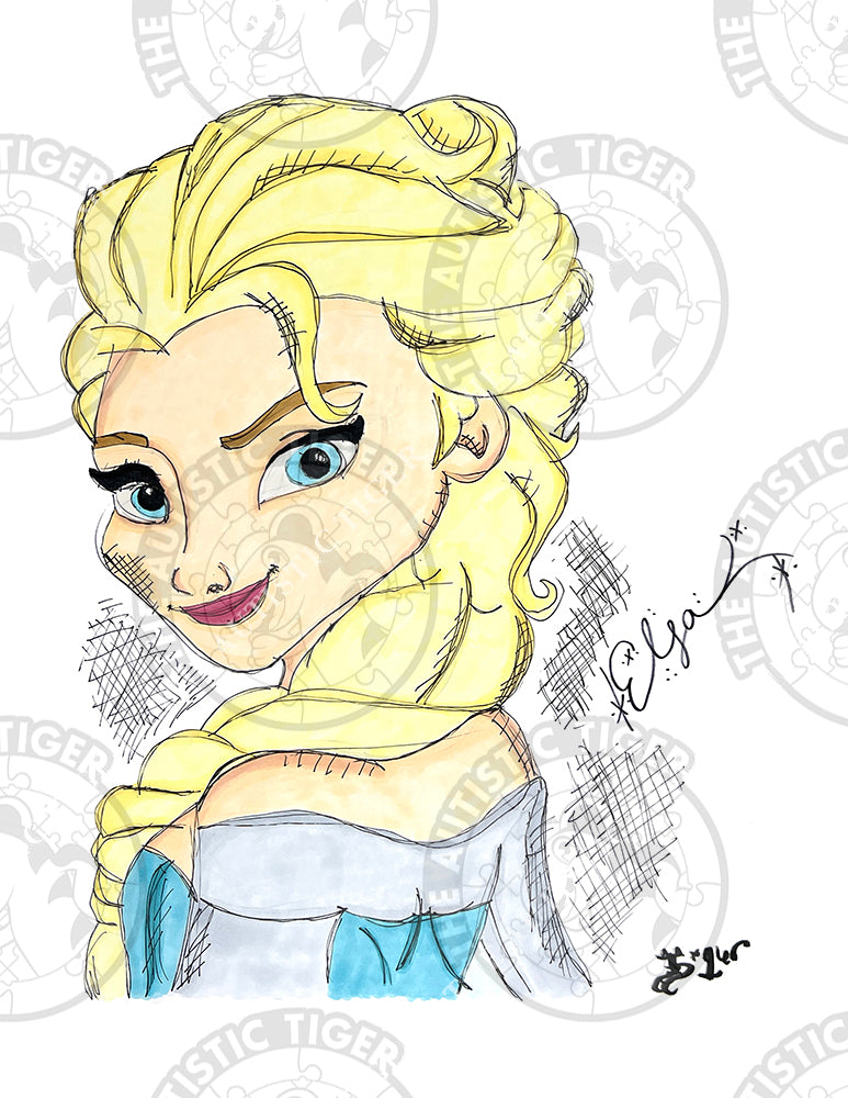 Art Print - N19 Elsa - Frozen SIGNED