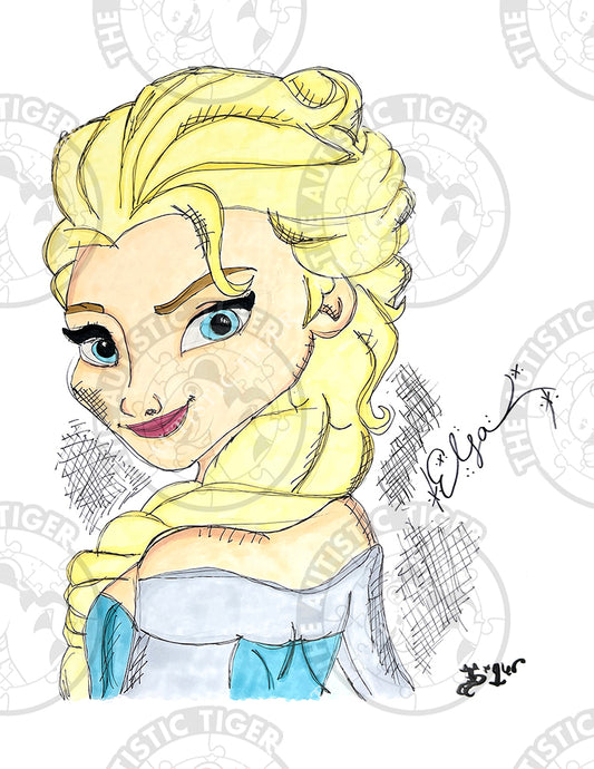 Art Print - N19 Elsa - Frozen SIGNED