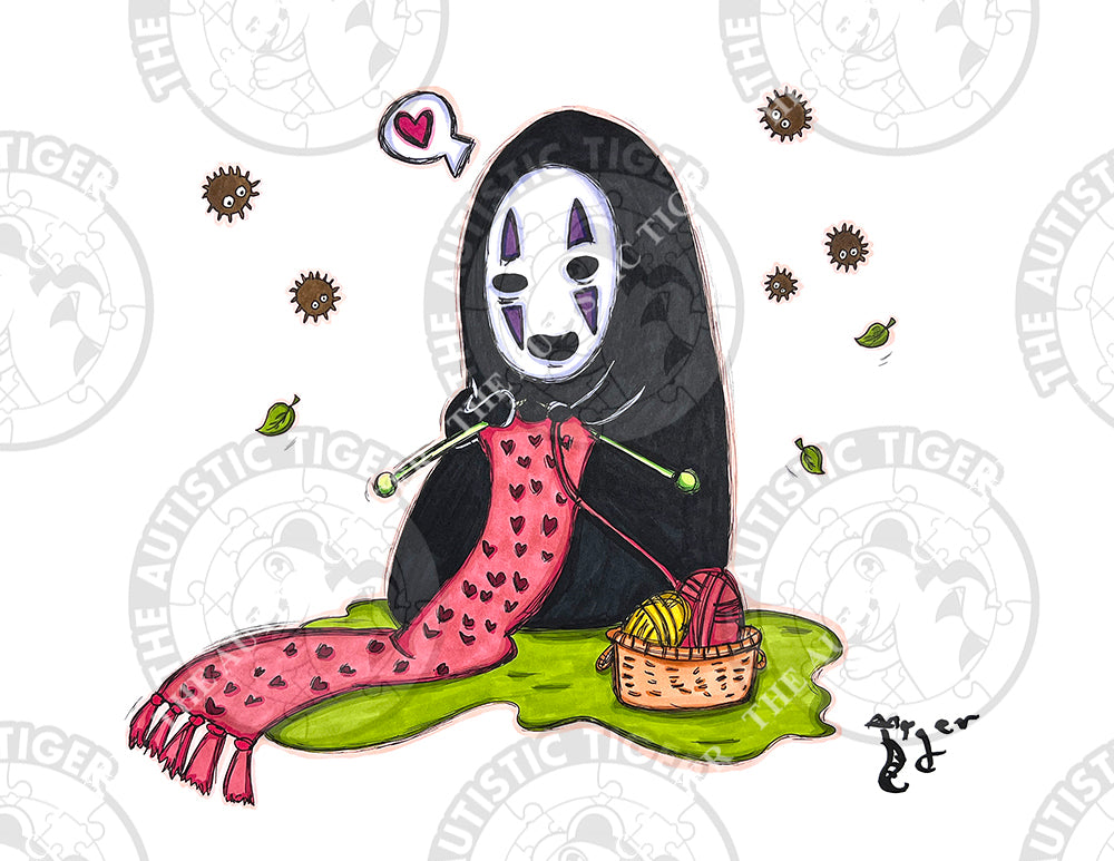 Art Print - N1 No-Face Knitting - Spirited Away