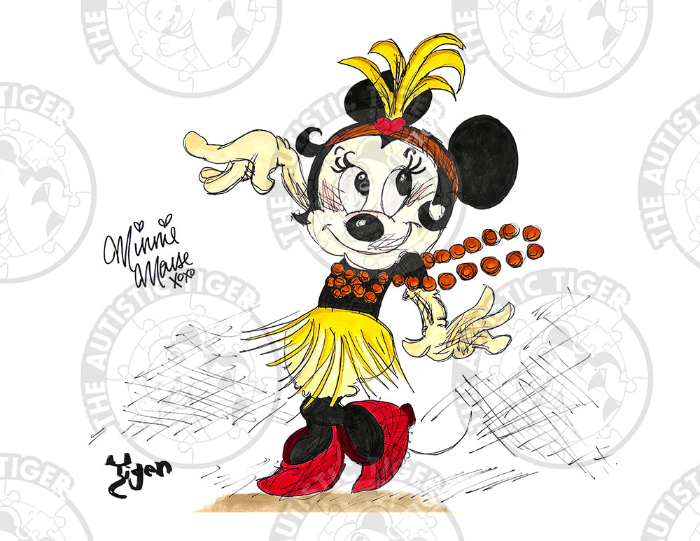 Art Print - N22 Flapper Minnie Mouse SIGNED