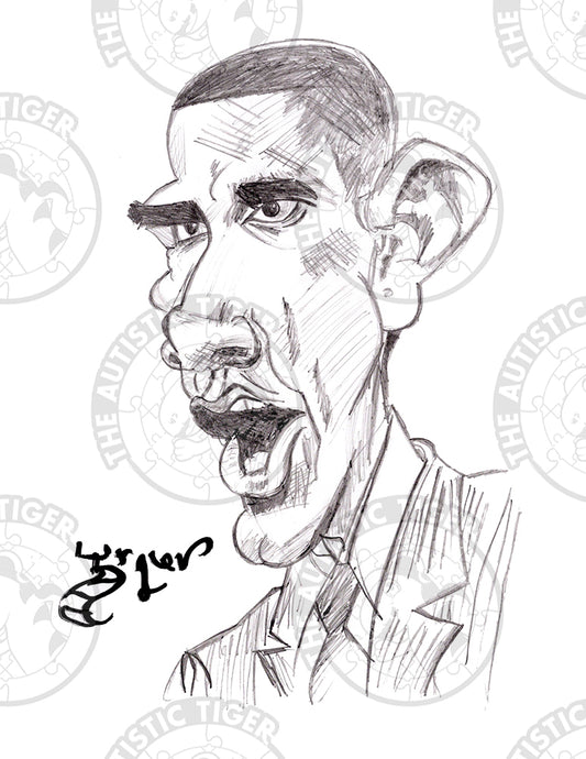 Art Print - N27 Barak Obama Caricature