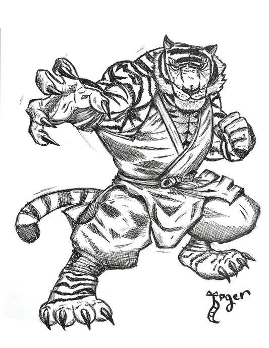 Art Print - N36 Master Tiger - Pen and Ink