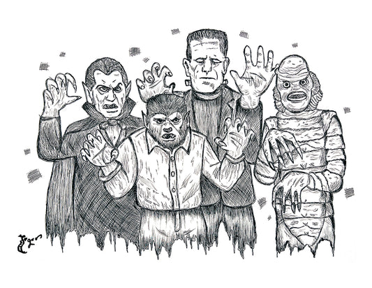 Art Print - P45 Classic Universal Monsters