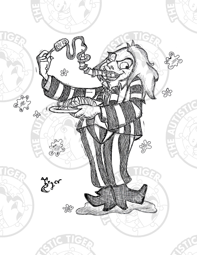 Art Print - P64 Beetlejuice B/W