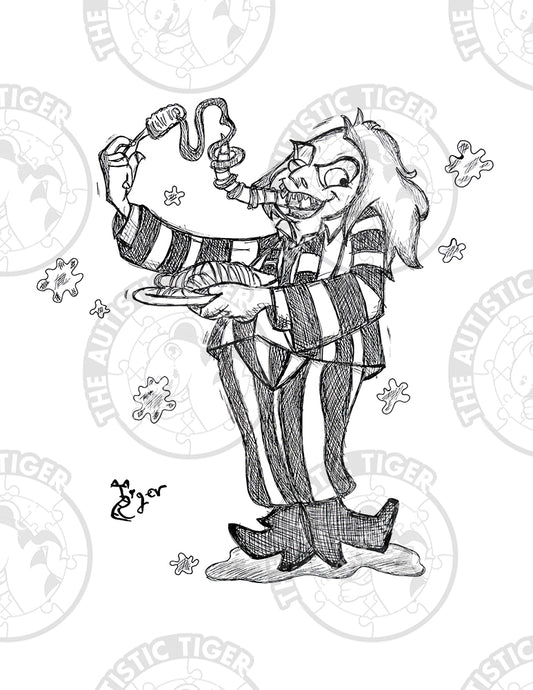 Art Print - P64 Beetlejuice B/W