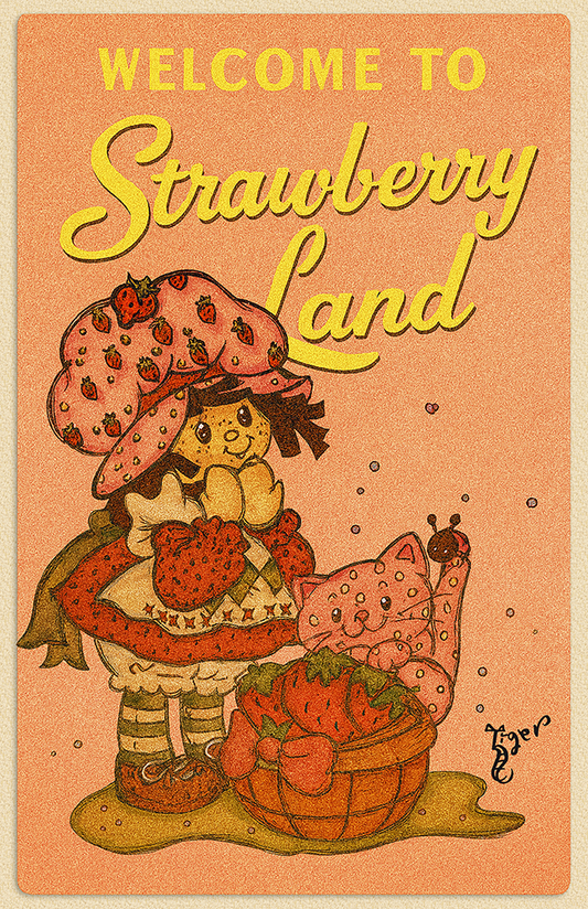 Art Print - PC37 Welcome to Strawberry Land - Strawberry Shortcake - Postcard