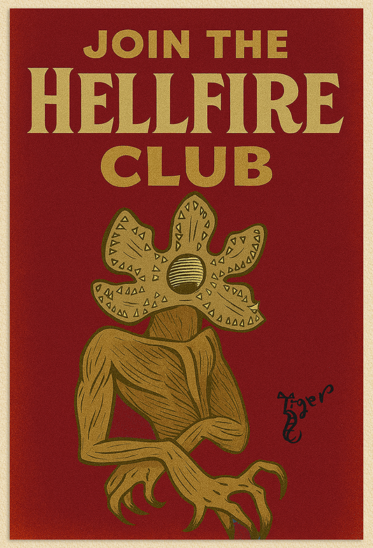 Art Print - PC44 Join the Hellfire Club - Stranger Things Demagorgon - Postcard