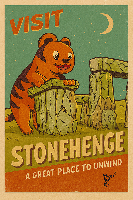 Art Print - PC09 Visit Stonehenge - TAT Postcard