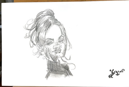 Rihanna - 11x17 Caricature Drawing