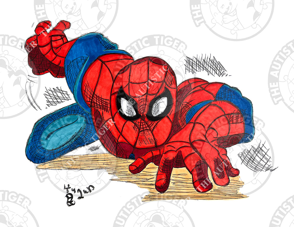 Art Print - SH3 Spiderman Crawling - Marvel