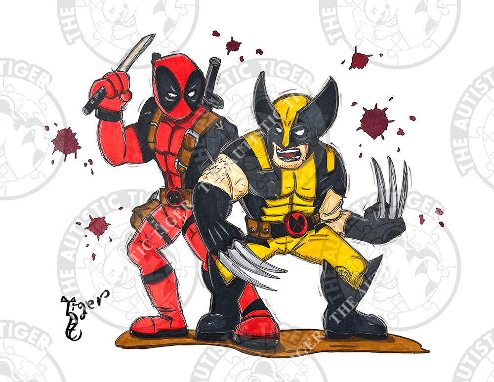 Art Print - SH6 Deadpool and Wolverine - Marvel