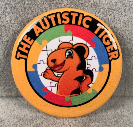 The Autistic Tiger Logo Buttons - Small