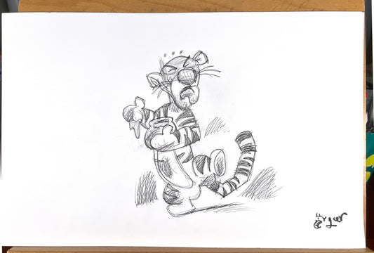 Tigger Doesn't Like Hunny - 11x17 Character Drawing